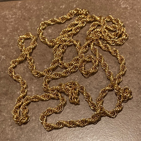 Monet Vintage Gold Plated 55” Rope Chain - Picture 5 of 9